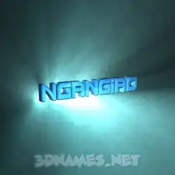 ngangiao in Light Shine style - 3D name wallpaper