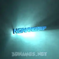 ngannghiep in Light Shine style - 3D name wallpaper
