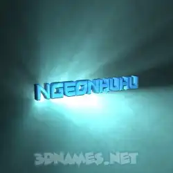 ngeonhuhu in Light Shine style - 3D name wallpaper