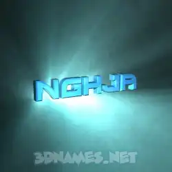 nghja in Light Shine style - 3D name wallpaper
