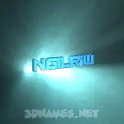 ngilriw in Light Shine style - 3D name wallpaper