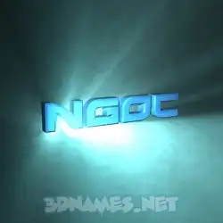 ngoc in Light Shine style - 3D name wallpaper
