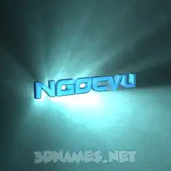 ngocvu in Light Shine style - 3D name wallpaper