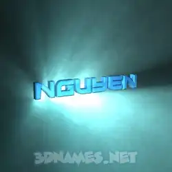 nguyen in Light Shine style - 3D name wallpaper