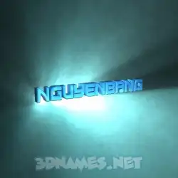 nguyenbang in Light Shine style - 3D name wallpaper