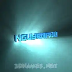 nguyenphu in Light Shine style - 3D name wallpaper