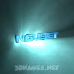 nguyet in Light Shine style - 3D name wallpaper