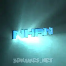 nhan in Light Shine style - 3D name wallpaper