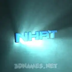 nhat in Light Shine style - 3D name wallpaper