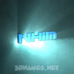 nhim in Light Shine style - 3D name wallpaper