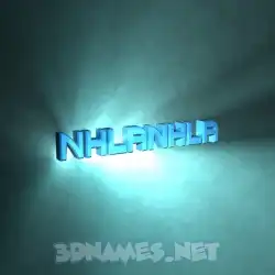 nhlanhla in Light Shine style - 3D name wallpaper