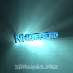 nhochero in Light Shine style - 3D name wallpaper