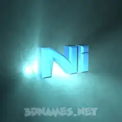 ni in Light Shine style - 3D name wallpaper