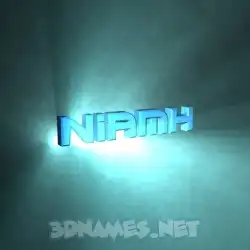 niamh in Light Shine style - 3D name wallpaper