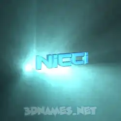 nicci in Light Shine style - 3D name wallpaper