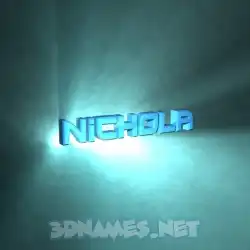 nichola in Light Shine style - 3D name wallpaper