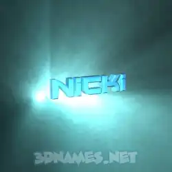 nicki in Light Shine style - 3D name wallpaper