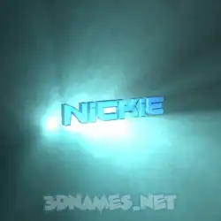 nickie in Light Shine style - 3D name wallpaper