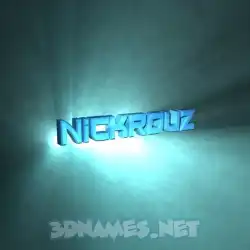 nickrouz in Light Shine style - 3D name wallpaper