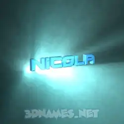 nicola in Light Shine style - 3D name wallpaper