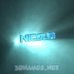 nicolai in Light Shine style - 3D name wallpaper