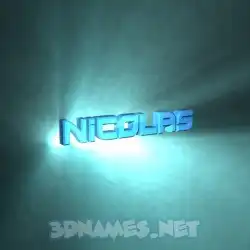 nicolas in Light Shine style - 3D name wallpaper
