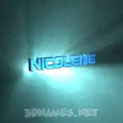 nicolene in Light Shine style - 3D name wallpaper