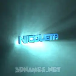nicoleta in Light Shine style - 3D name wallpaper
