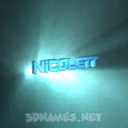 nicolett in Light Shine style - 3D name wallpaper