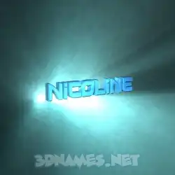 nicoline in Light Shine style - 3D name wallpaper