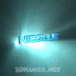 nicolle in Light Shine style - 3D name wallpaper