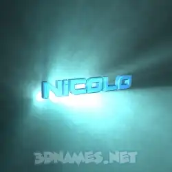 nicolo in Light Shine style - 3D name wallpaper