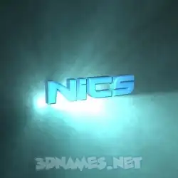 nics in Light Shine style - 3D name wallpaper