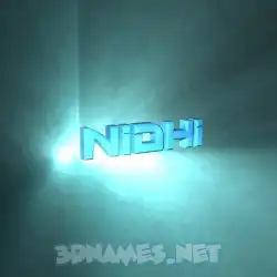 nidhi in Light Shine style - 3D name wallpaper
