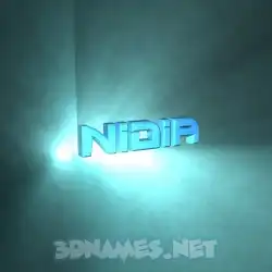nidia in Light Shine style - 3D name wallpaper