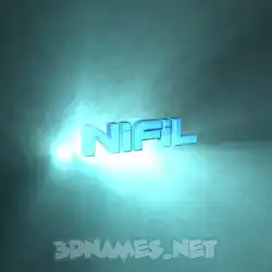 nifil in Light Shine style - 3D name wallpaper