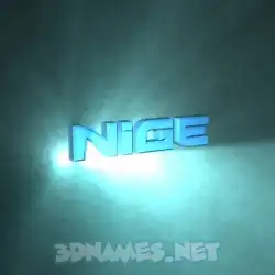 nige in Light Shine style - 3D name wallpaper