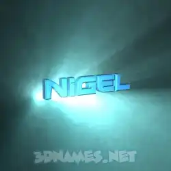 nigel in Light Shine style - 3D name wallpaper