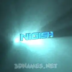 nigish in Light Shine style - 3D name wallpaper