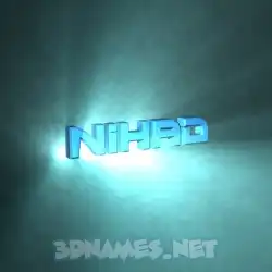 nihad in Light Shine style - 3D name wallpaper
