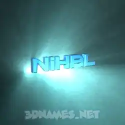 nihal in Light Shine style - 3D name wallpaper
