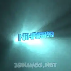 niharika in Light Shine style - 3D name wallpaper