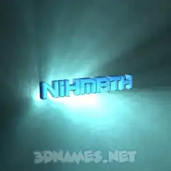 nihmath in Light Shine style - 3D name wallpaper