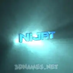 nijat in Light Shine style - 3D name wallpaper