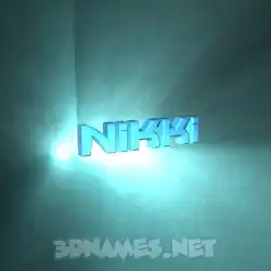 nikki in Light Shine style - 3D name wallpaper