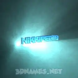 nikkipedia in Light Shine style - 3D name wallpaper