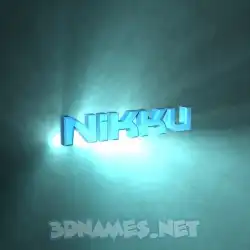 nikku in Light Shine style - 3D name wallpaper