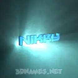 nikky in Light Shine style - 3D name wallpaper