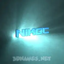 nikoc in Light Shine style - 3D name wallpaper