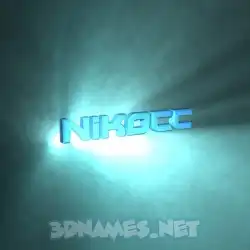 nikocc in Light Shine style - 3D name wallpaper